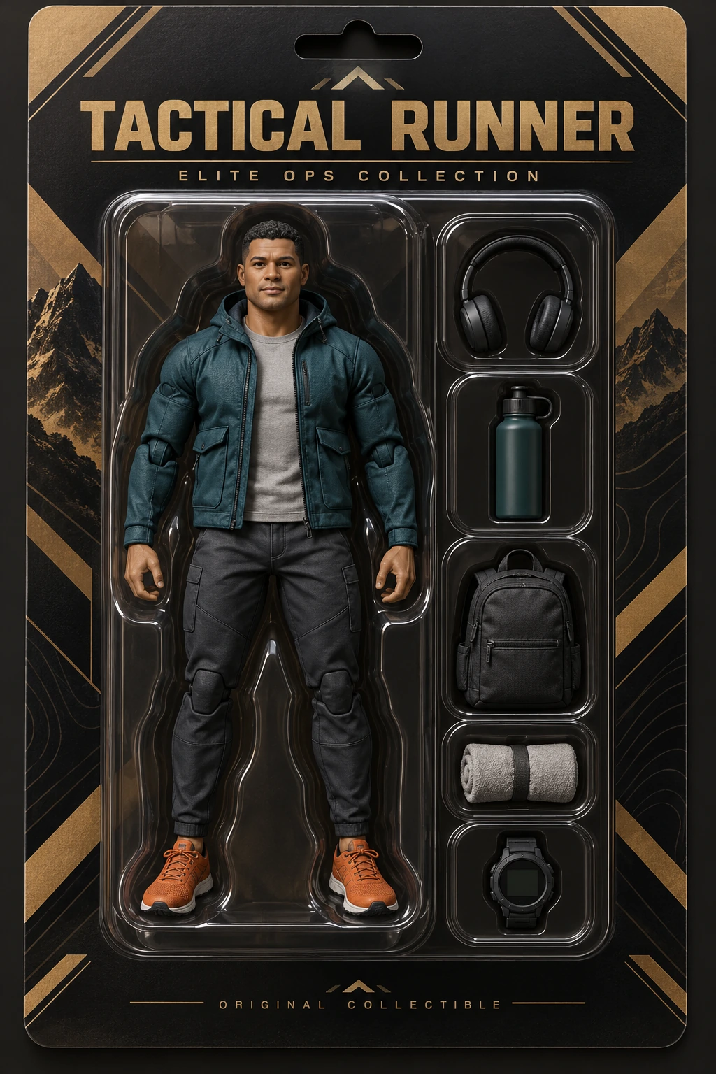 Original fictional Tactical Runner collectible figure
